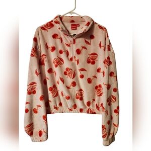 NWOT Coca-Cola Cherry Coke Women's/Junior's Fleece Cozy Sweatshirt - Sz. SM
